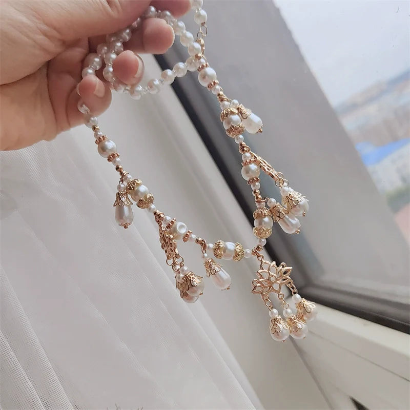 白蓮花唐代珍珠項鍊