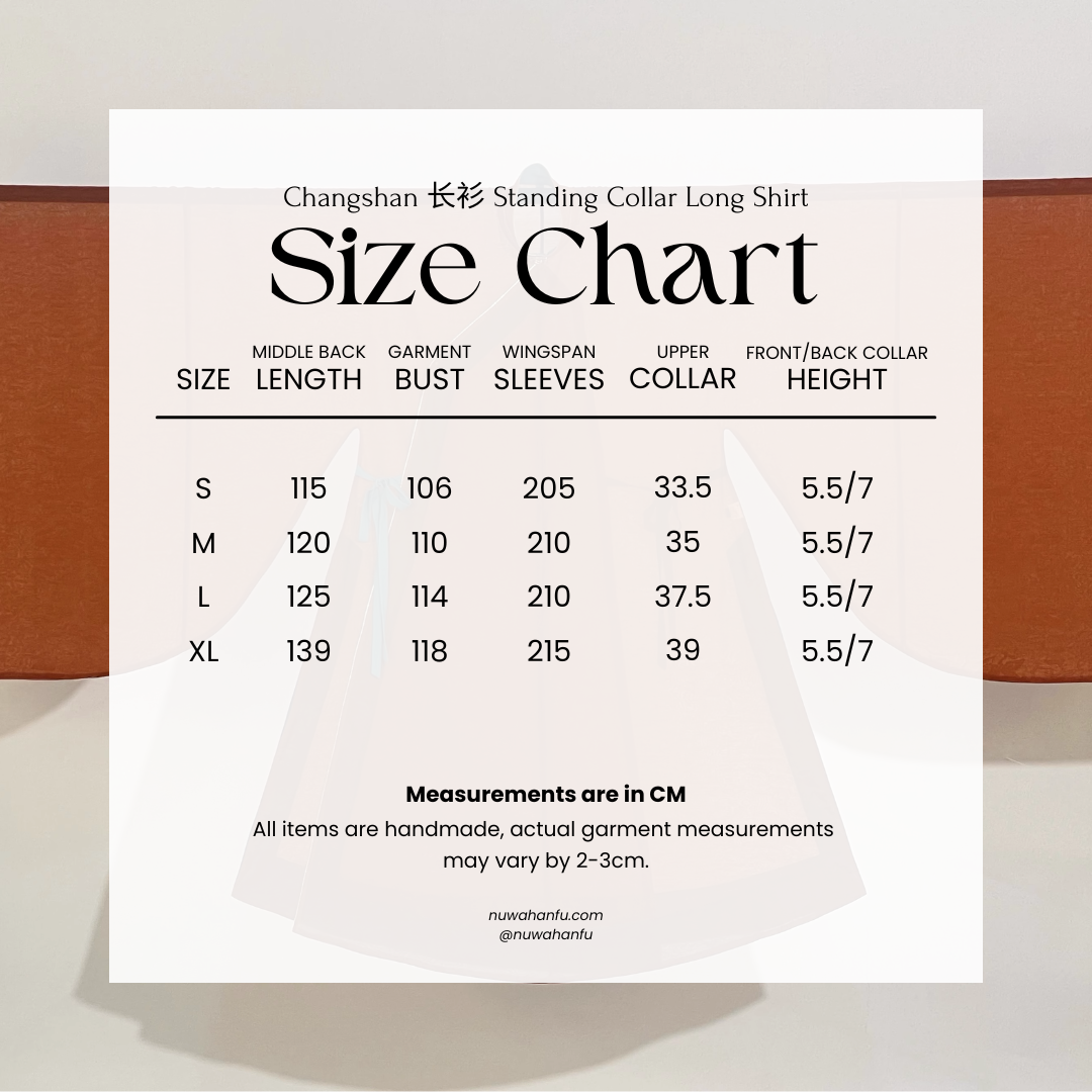 Wei Wei 微微 Faintly Late Ming Xiejin & Duijin Changshan Standing Collar Long Top