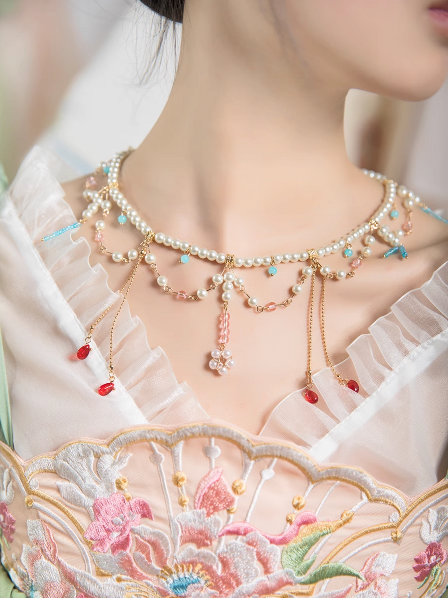 Chuan Zhu 串珠 Vermillion Strings Verschiedene Perlenhalsketten der Tang- und Song-Dynastie