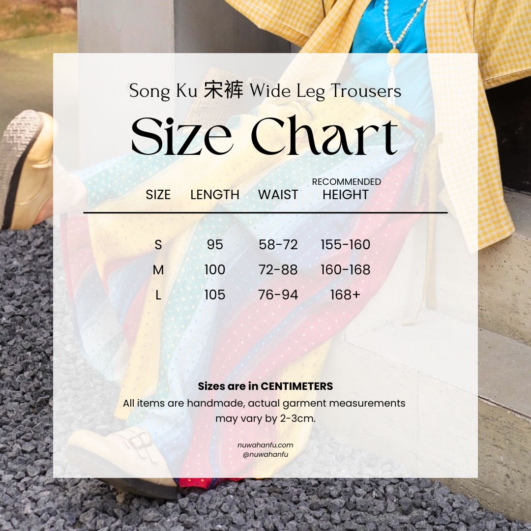 Caihong Tang 彩虹糖 Skittles Modernized Weijin Song Ru Tops & Wide Leg Trousers Set
