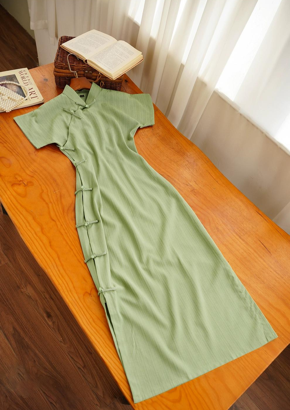 Jue Lei 蕨类 Fern 1930s Daily Retro Short Sleeve Qipao