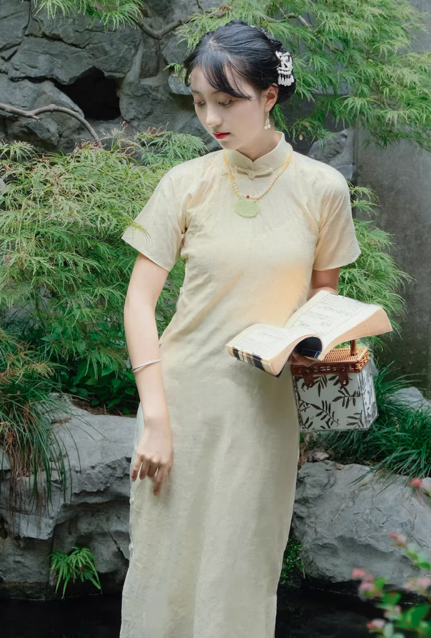 刨冰 純棉夏季粉彩旗袍 1930年代