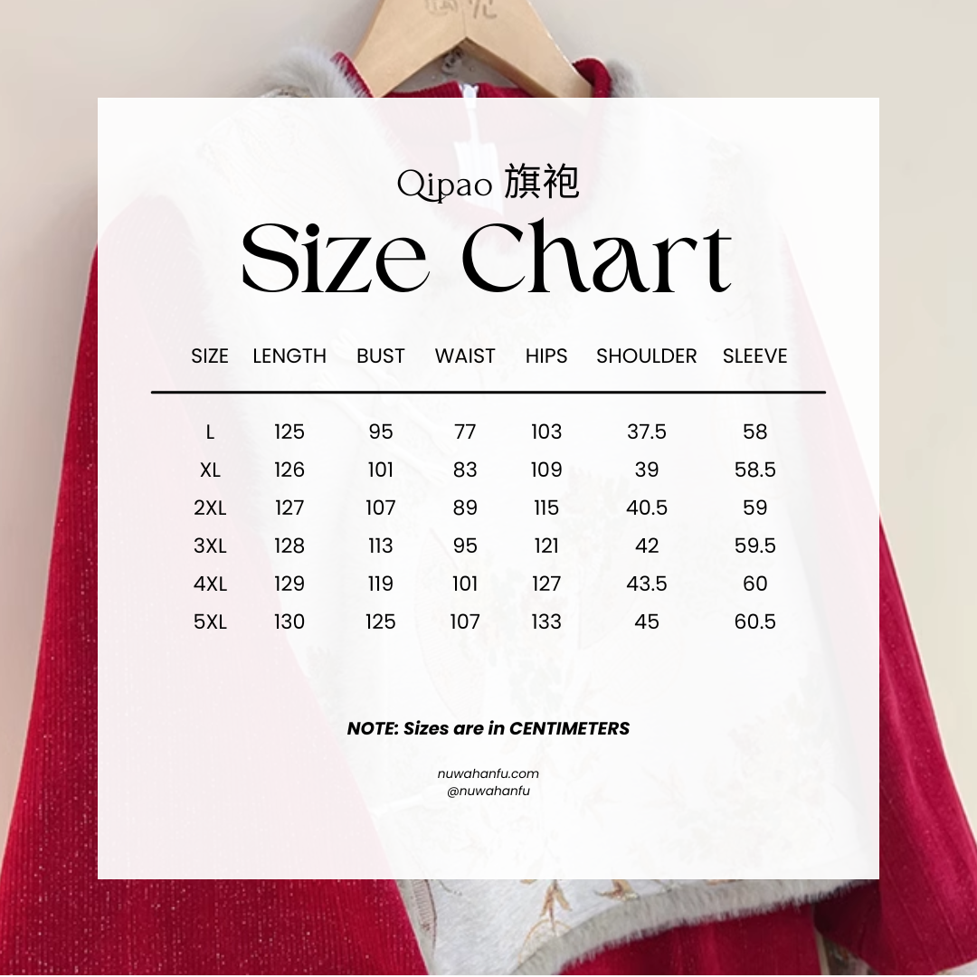Hong Bao 红包 Roten Umschlag 1920er Jahre inspiriertes Plus Size Winter Qipao & Majia Westen-Set