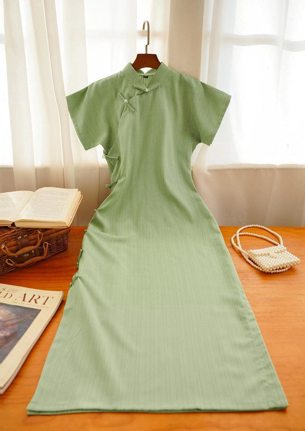 Jue Lei 蕨类 Fern 1930s Daily Retro Short Sleeve Qipao