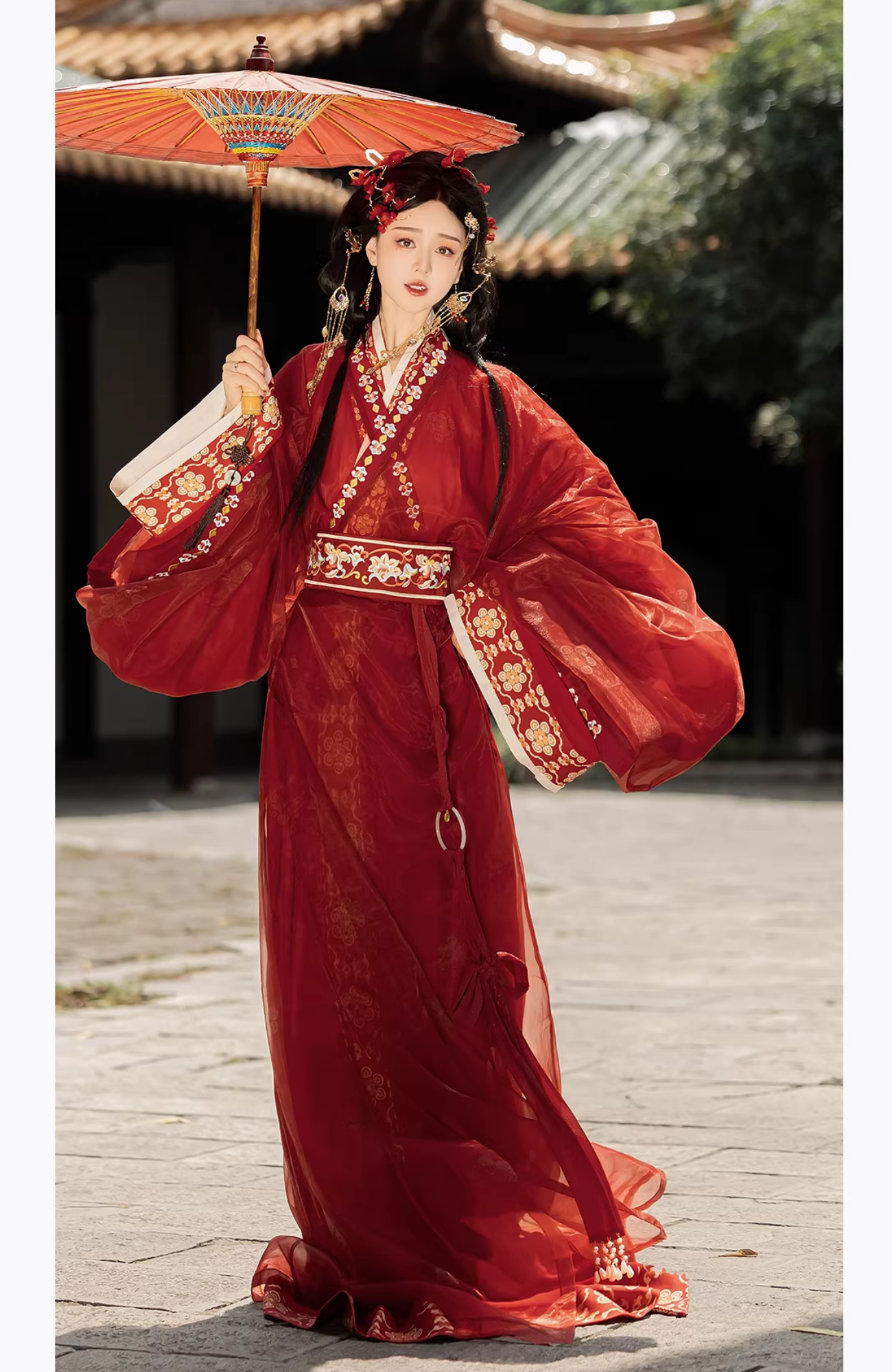 Bu Nian 不念 Loslassen Modernisierte Zhiju Robe mit geradem Saum im Stil der Streitenden Reiche, Komplettset