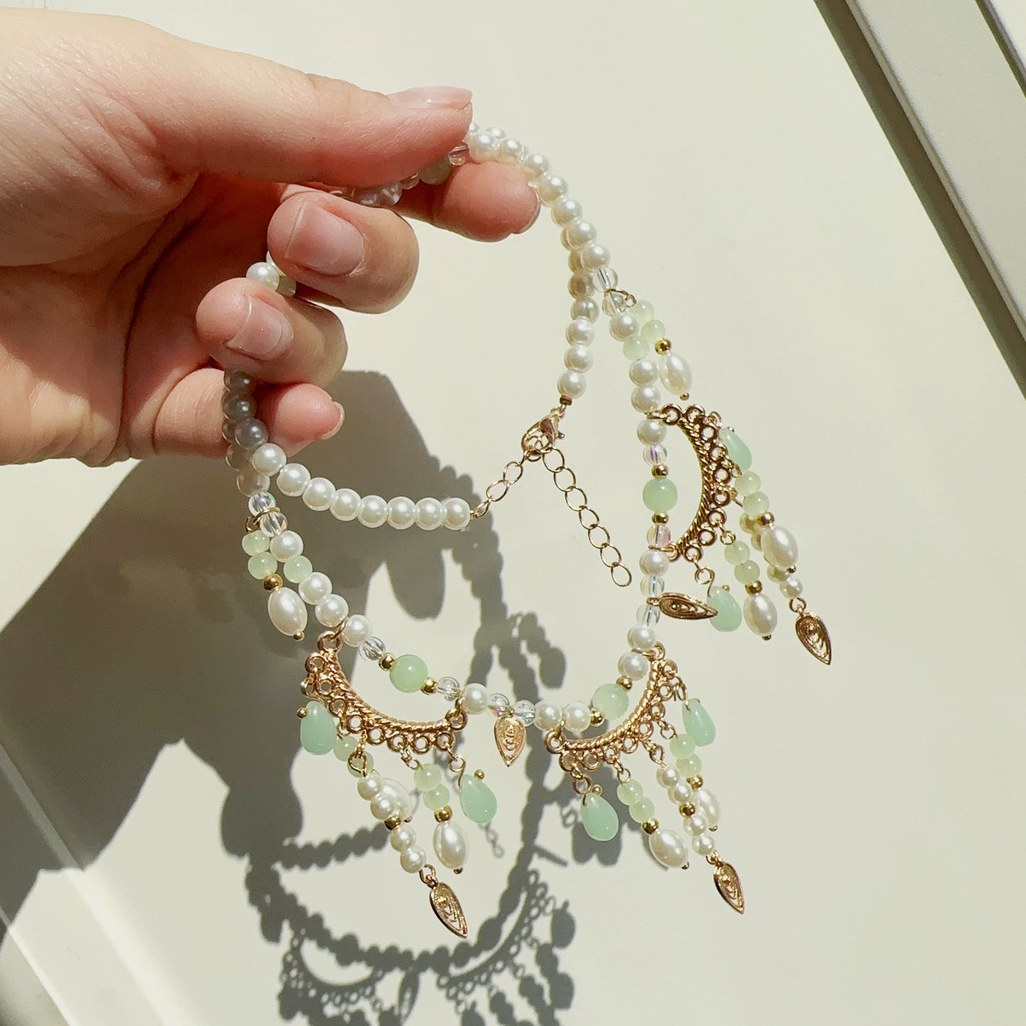 Yingluo 璎珞 Pearl & Jade Necklace