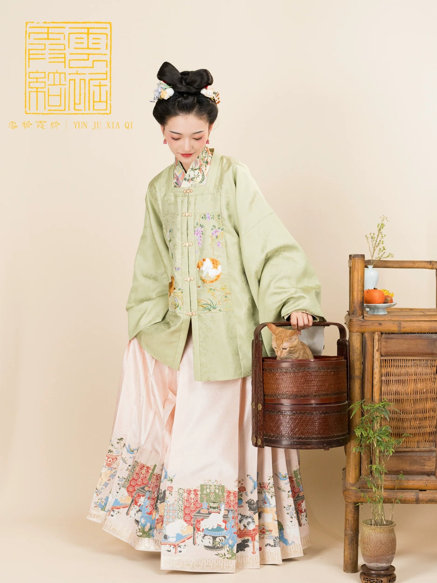 百貓富貴馬面裙