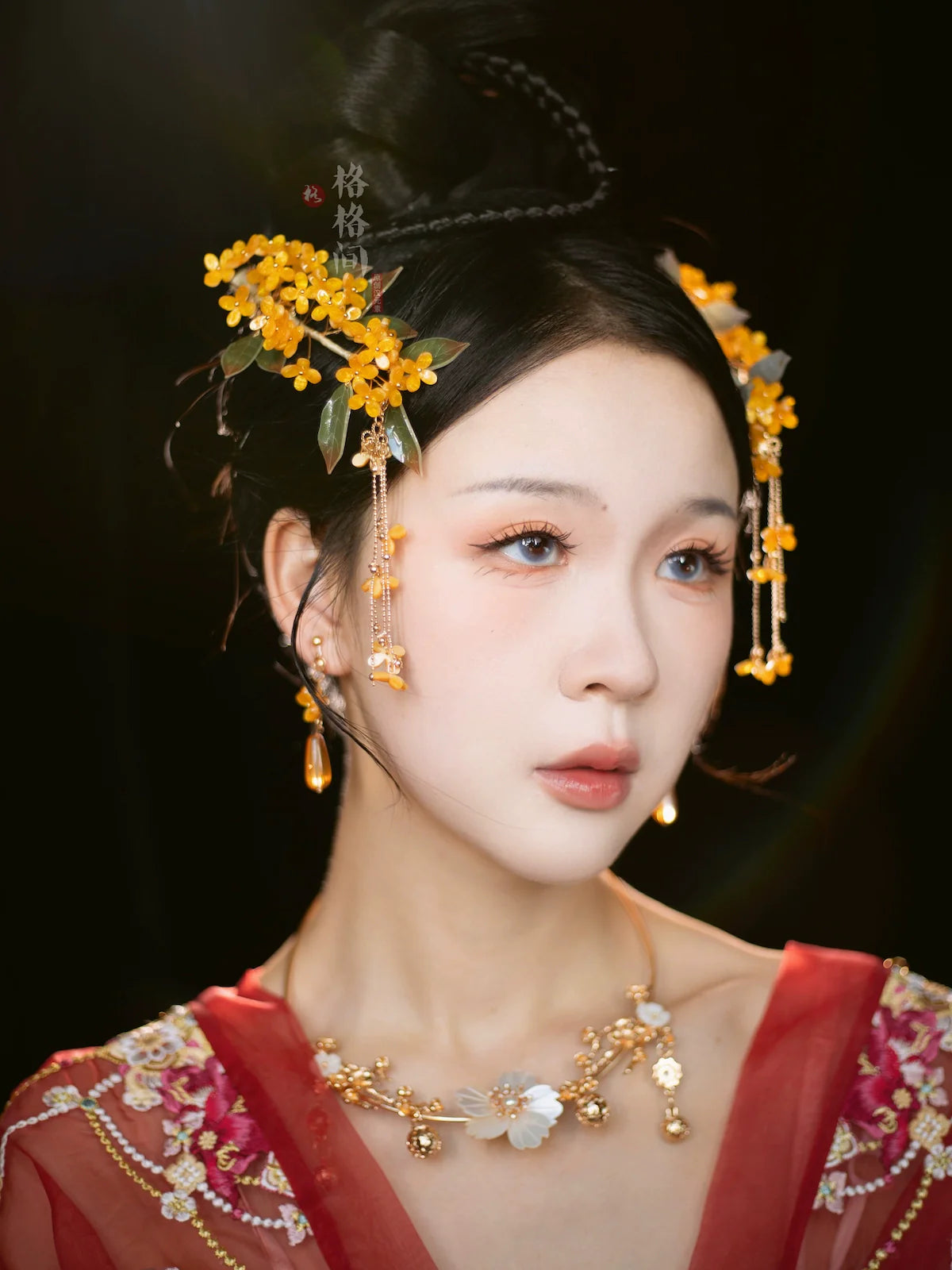 桂枝手工髮夾和串珠耳環