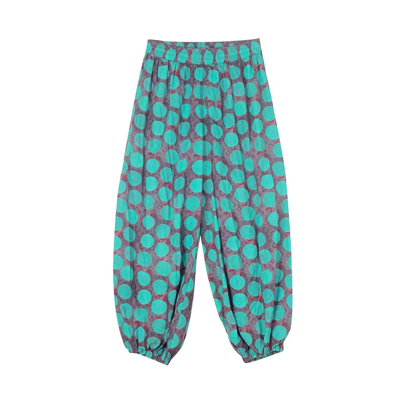 Jingjie Huashu 荆芥花束 Cat Mint Bouquet Modernized Tang Cotton Lantern Trousers