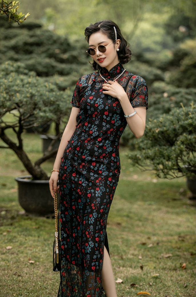 Satin Chiffon 缎面雪纺 Qipao Slip Dress Various Color Undergarments