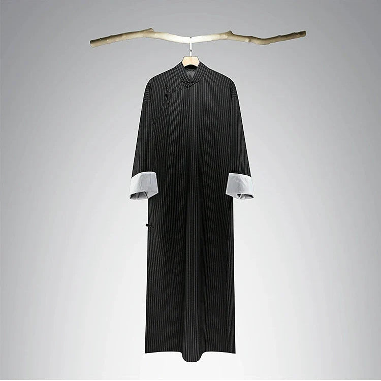 Shang Ren 商人 Businessman 1920s Republic of China Changpao Mandarin Collar Robe