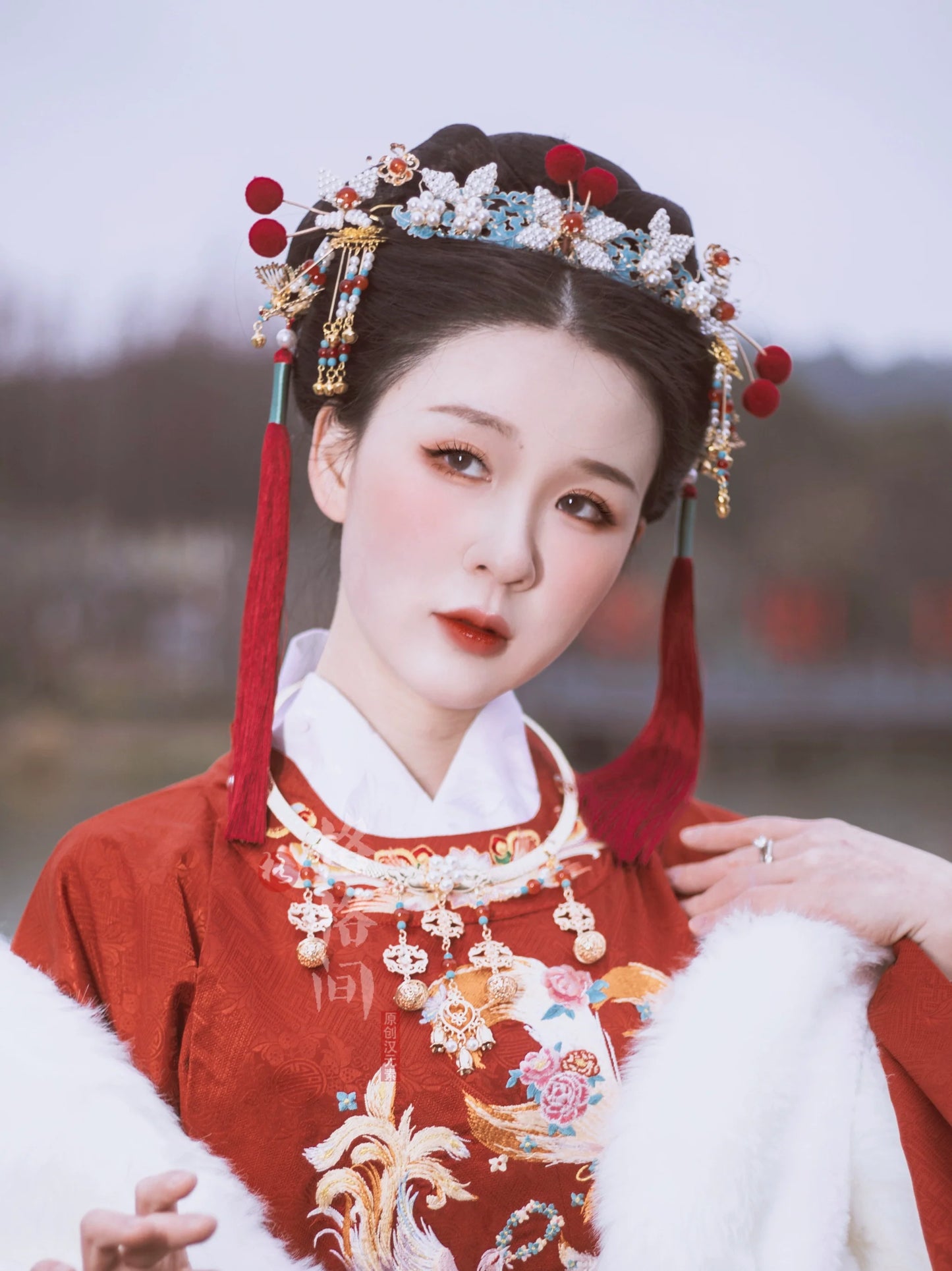 Pingan Suo 平安锁 Glocken & Medaillon der Ming-Dynastie mit Wolkenhalskette