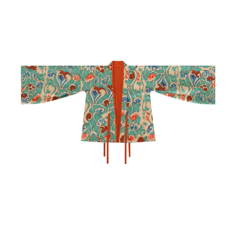 Ji Xiang 吉祥 Auspicious Modernized WeiJin Cotton Danyi Robe & Ruqun Set