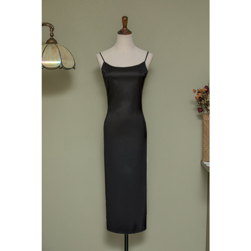 Satin Chiffon 缎面雪纺 Qipao Slip Dress Various Color Undergarments