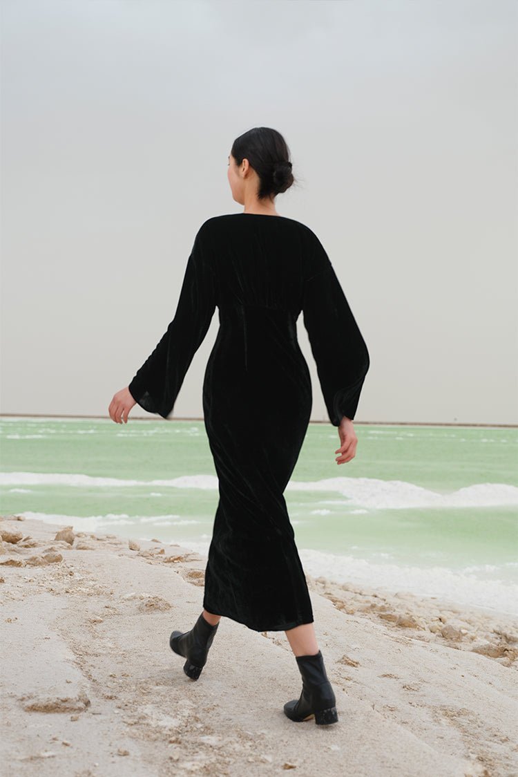 Ci Xiu 刺绣 Osmanthus Stickerei Samtkleid im neuen chinesischen Stil