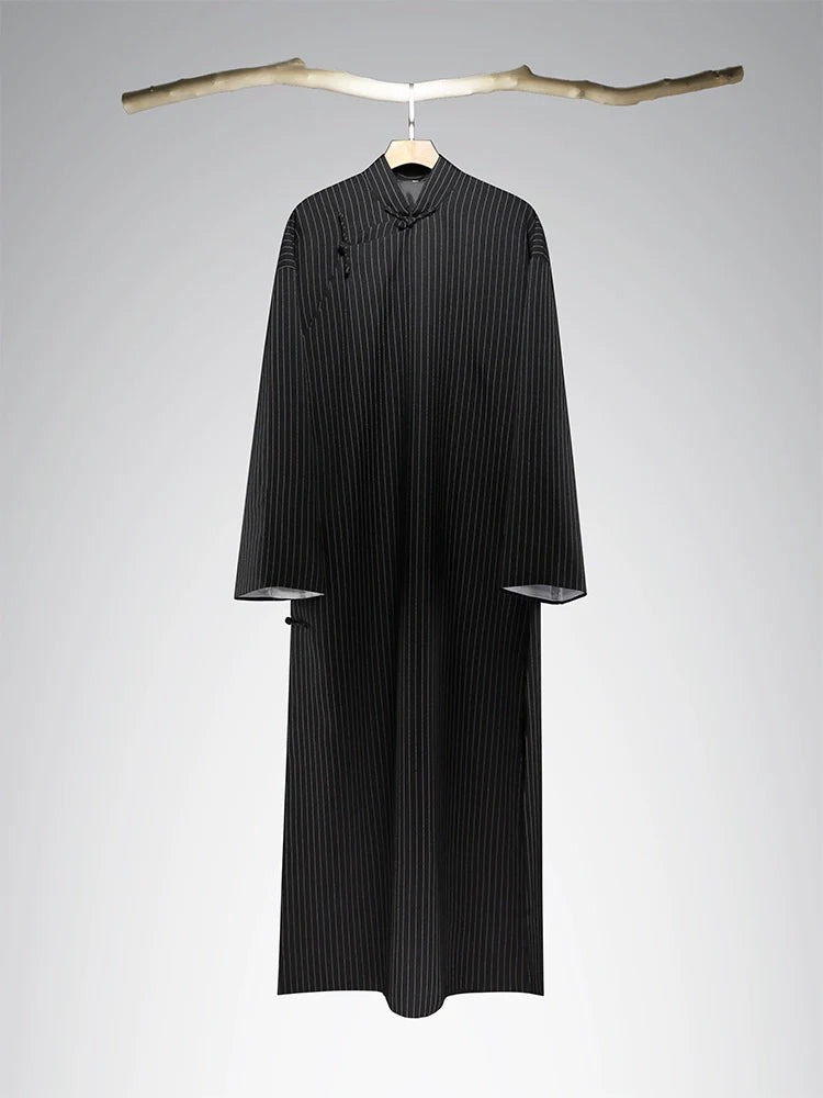 Shang Ren 商人 Businessman 1920s Republic of China Changpao Mandarin Collar Robe