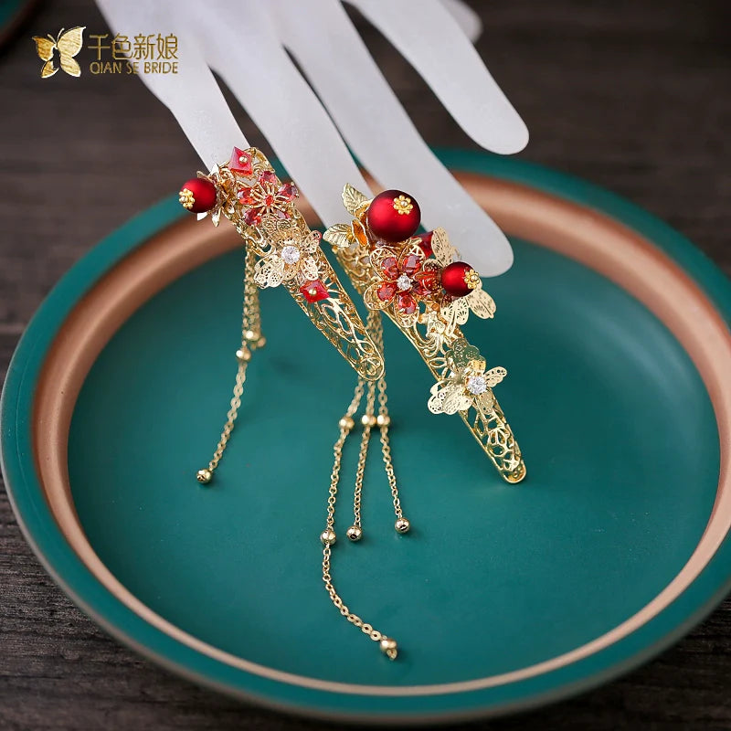 Lóng Huā 龙花 Drachenblume Fingernagelschützer im neuen chinesischen Stil