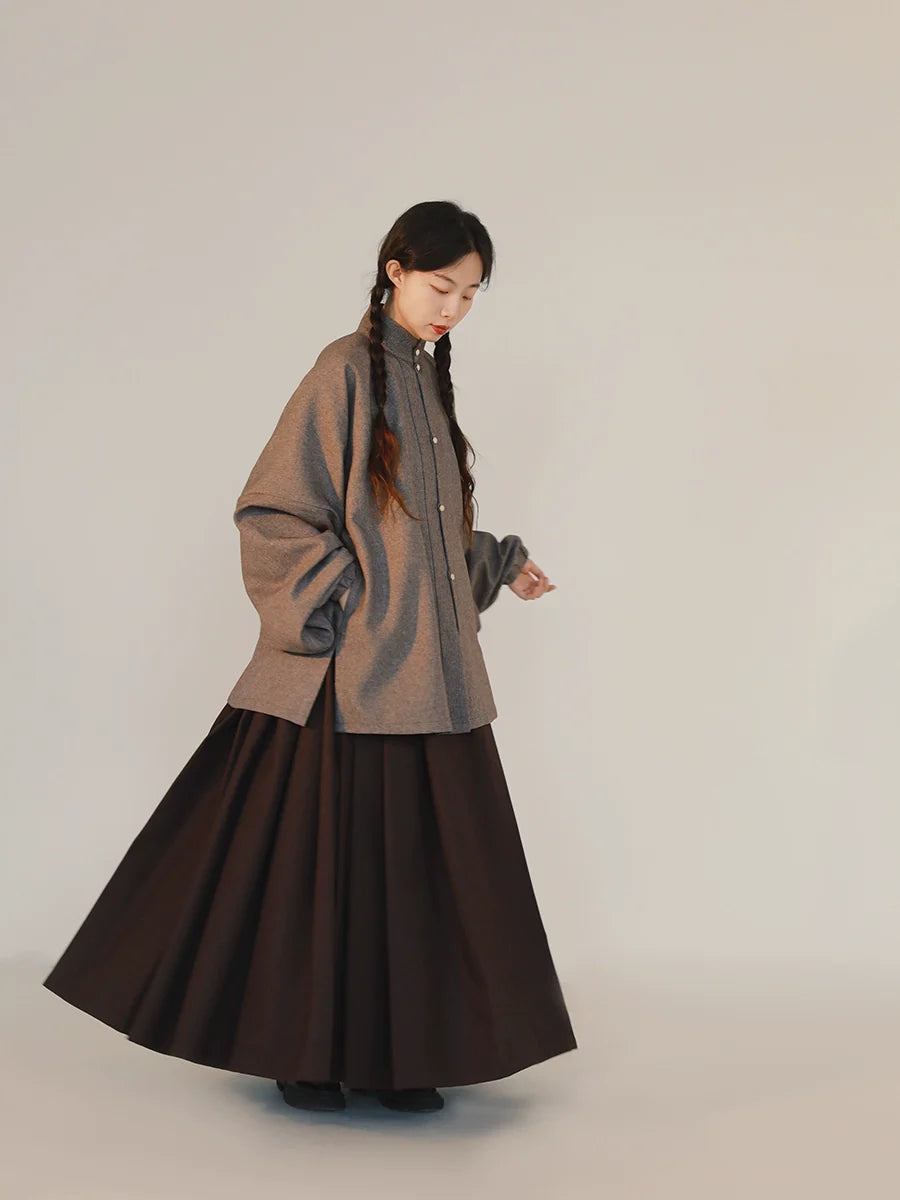 Gan Cao 甘草 Süßholz Modernisierter Ming-Dynastie Liling-Oberteil & Easy-Wear Mamian-Set
