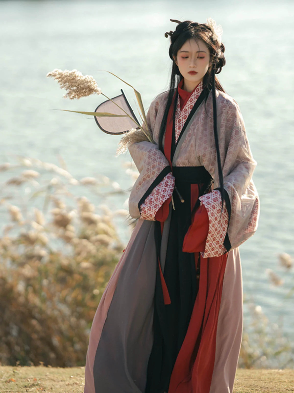 麻姑草原仙子魏晉風印花襦裙套裝