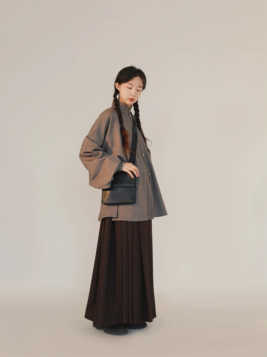Gan Cao 甘草 Süßholz Modernisierter Ming-Dynastie Liling-Oberteil & Easy-Wear Mamian-Set
