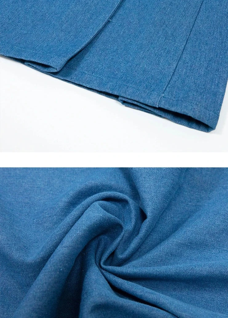 Walking After Midnight 午夜行走 Modernized Daily Cotton Tang Song Pantsuit Set