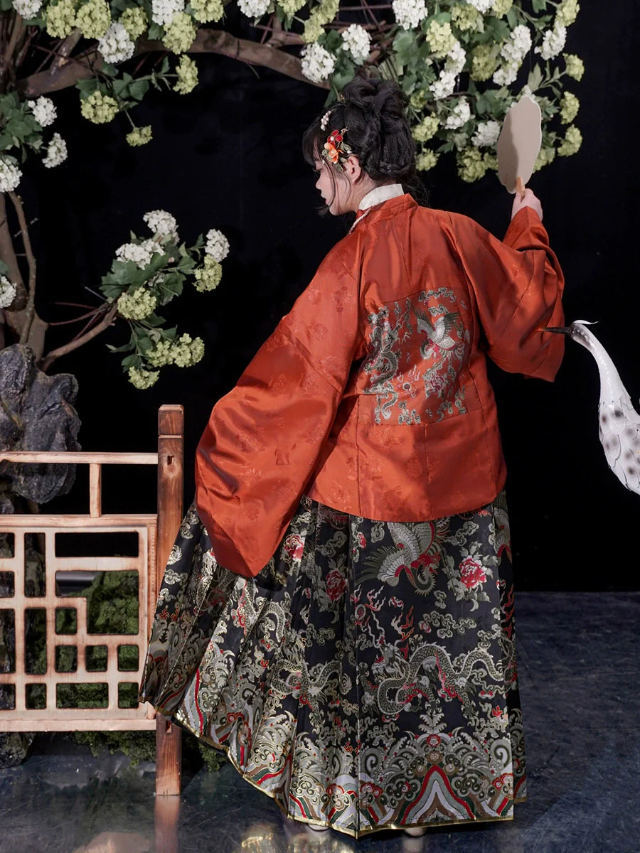 Silk Dreams 绸梦如愿 Ming Dynasty Plus Size Fanling Ao Jacket Mamian Skirt Aoqun Set