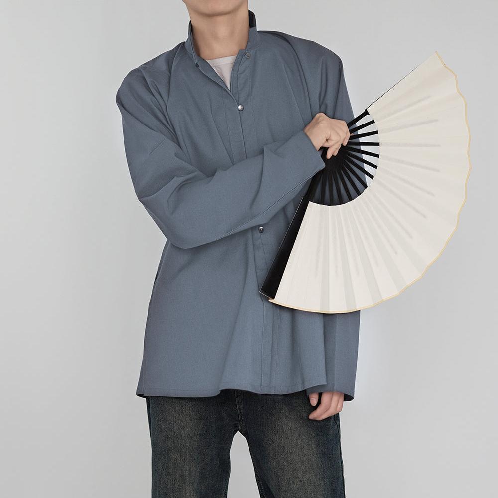 Yin Zhen 银针 Silver Needle Modernized Ming Men's & Unisex Liling Duijin Shan Standing Collar Top