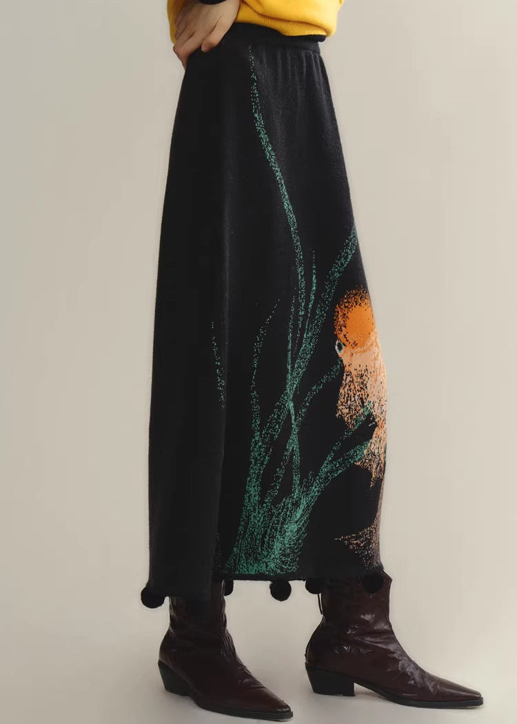 Zhuanyun Xiaoli 转运小鲤 Little Lucky Carp New Chinese Style Knit Top & Skirt Set