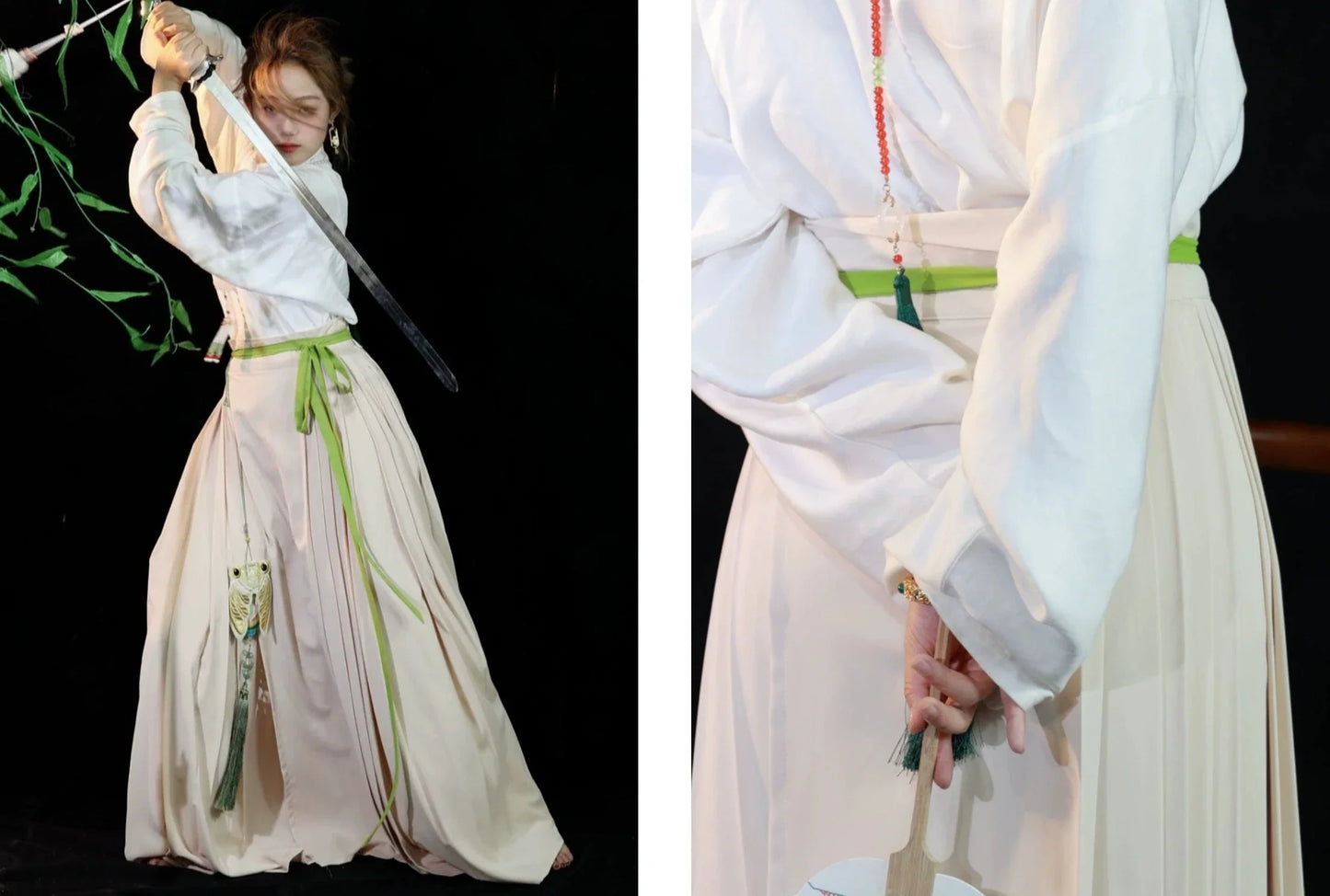 Caiqun 彩裙 Multi Color Basics Baidiequn Skirt