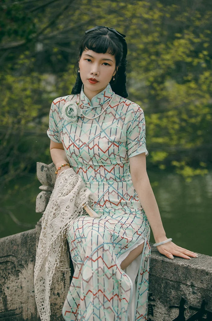 Satin Chiffon 缎面雪纺 Qipao Slip Dress Various Color Undergarments