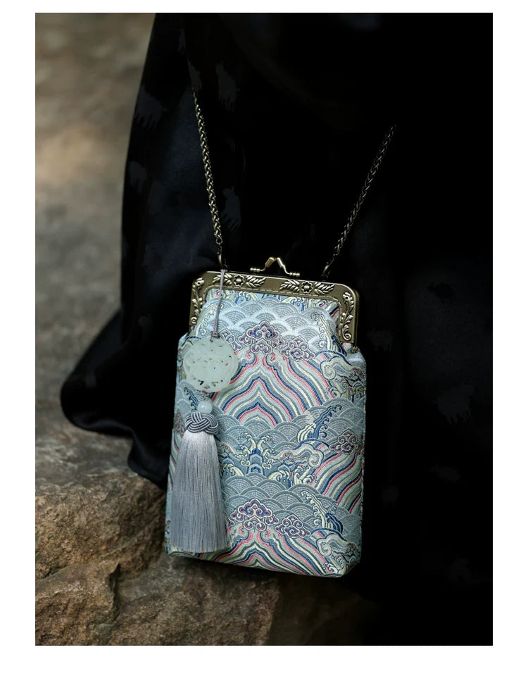 Yu Hai 玉海 Jade Sea Brocade Phone Purse