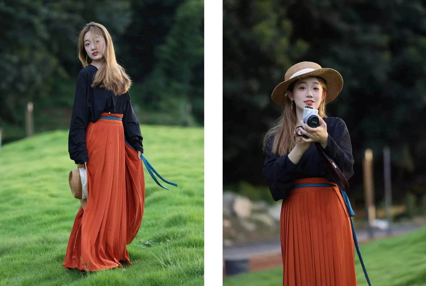 Caiqun 彩裙 Multi Color Basics Baidiequn Skirt