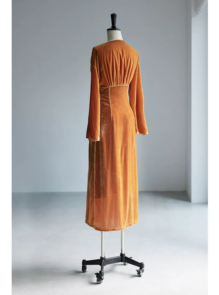 Ci Xiu 刺绣 Osmanthus Stickerei Samtkleid im neuen chinesischen Stil